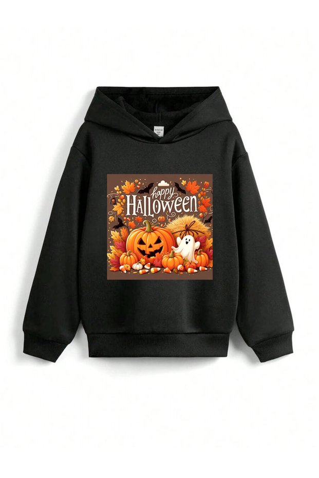 Halloween - Halloween Printed, Hooded Children's Sweatshirt, 3-Ply Sharded