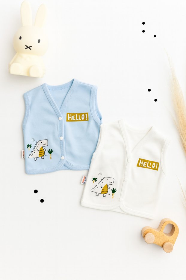 Baby Boy Newborn 2 Pieces 100% Cotton Organic Combed Cotton Vest