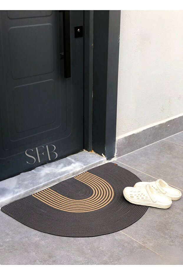 Hasır, Jüt, Pamuklu, Kapı Önü Paspası, Bohem Tarzı Paspas, Yıkanabilir Paspas, Jüt Paspas - 2