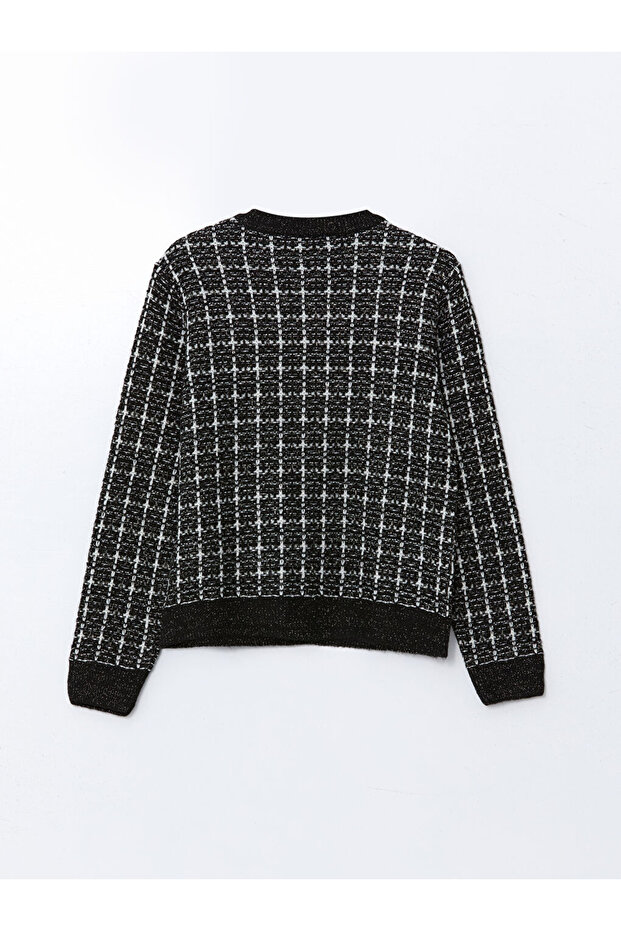 LCWAIKIKI Kadın Triko Bisiklet Yaka Desenli Hırka - 2