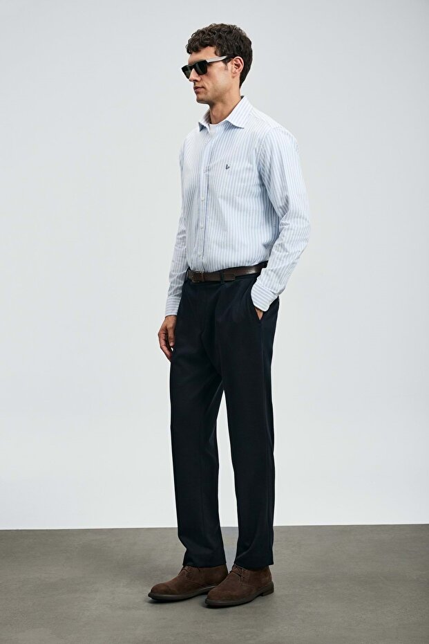 112010671 Cosı Erkek Basic Gömlek Regular Fit Erkek Gömlek MAVİ - 2