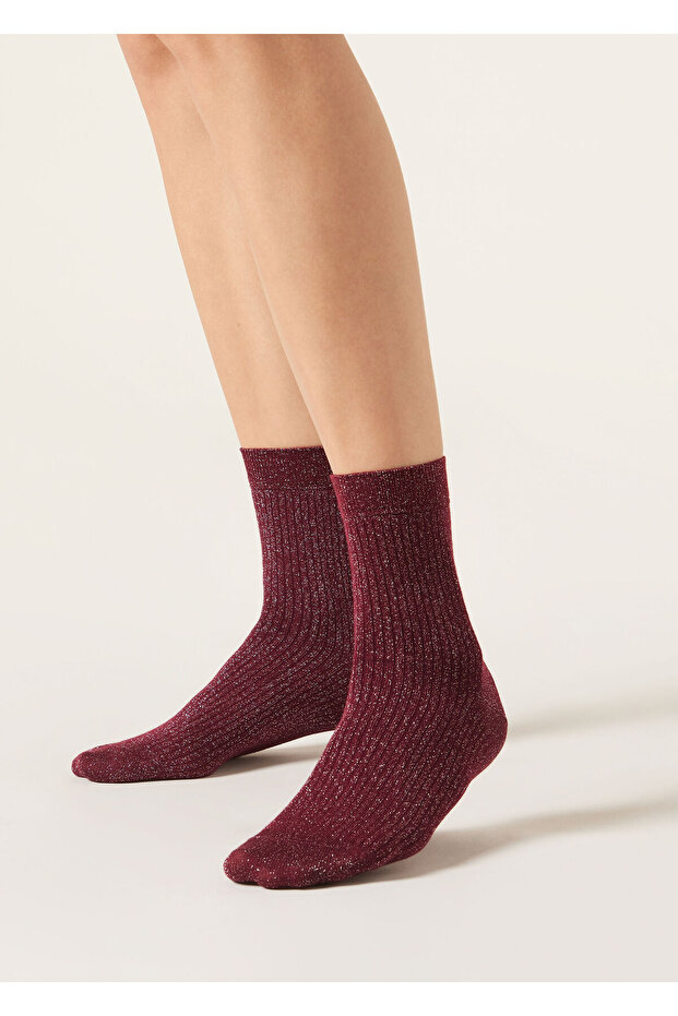 Simli Fitilli Çorap - 1