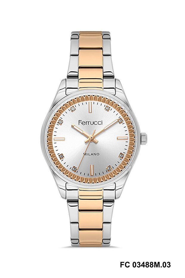 Fc03488M.2 Rose Gold Grey 32 mm Women Wrist Watch