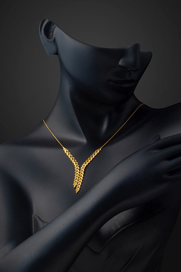 Başak Model 22 Ayar Altın Kolye - 4