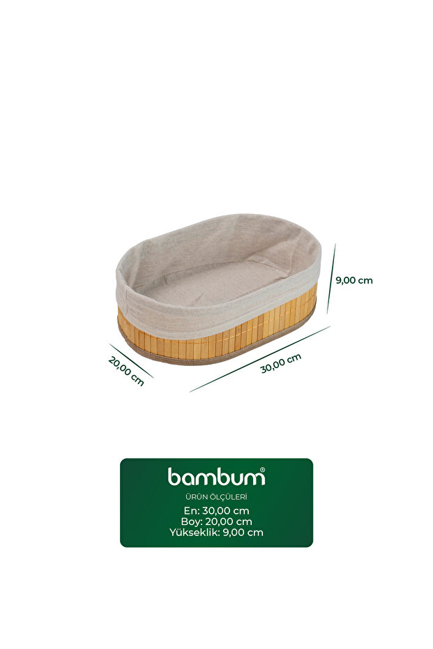 Linen 3'lü Sepet Seti Oval - 4