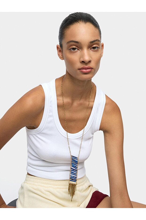 Taşlı Uzun Kolye - 1