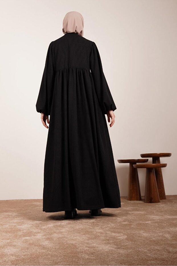 Robalı Triko Ferace-Siyah - 2