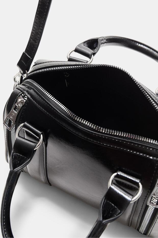 حقيبة جلدية بسحابات - 5