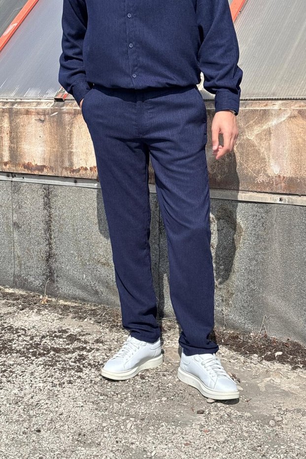 Men'S, Elastic Waistband, Woven Velvet, Regular-Fit, Old Money Culture, Pants 305