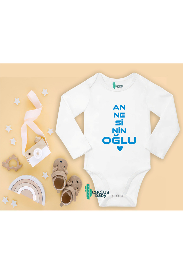 Mother's Son Written Baby Bodysuit 100% Cotton