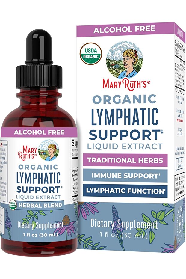 MaryRuth Organics Lymphatic Support Drops | USDA Organic Lymphatic Cleanse Immune Support Supplement