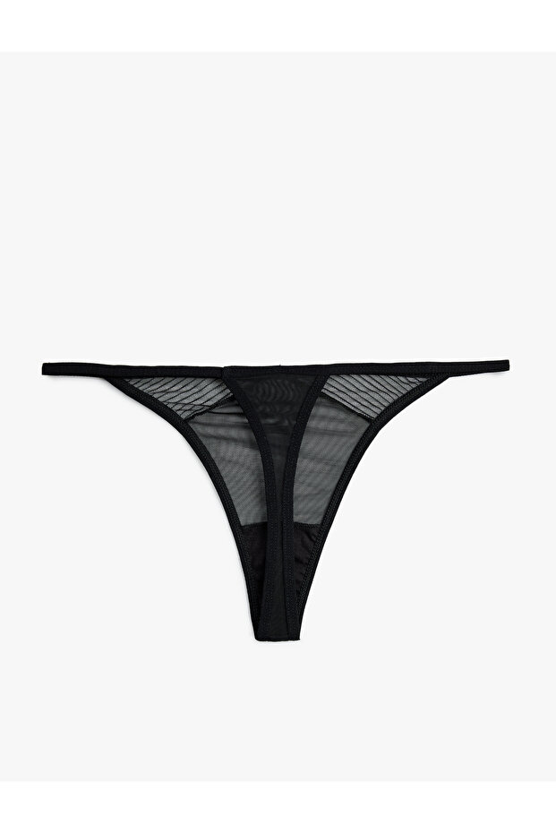 Comfortable Fit Tulle String Panties - 2
