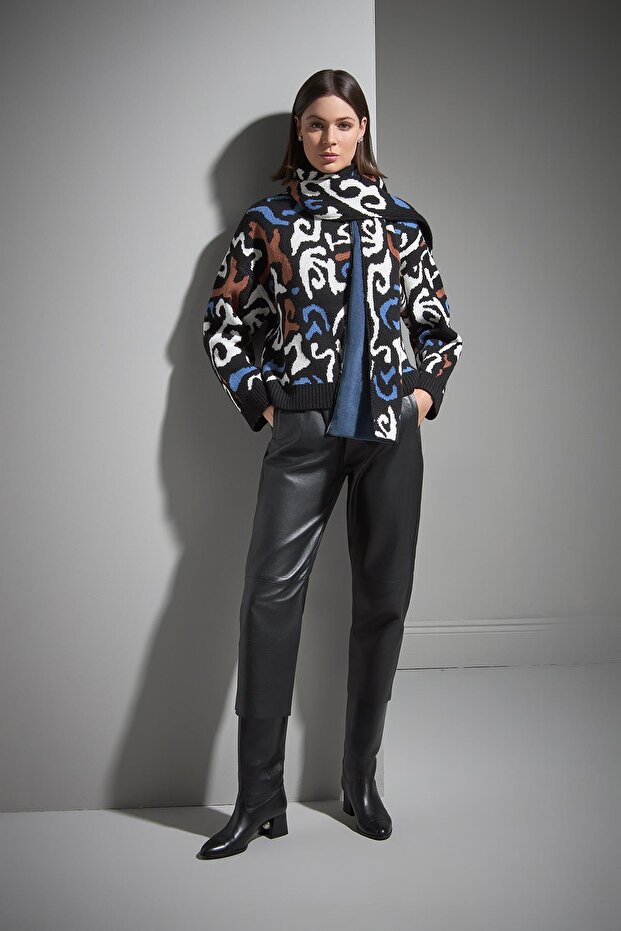 Desenli Multi Triko Atkı - 6