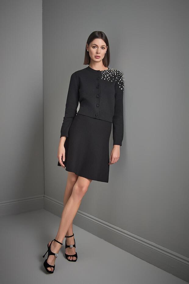 Kloş Mini Triko Etek - 3