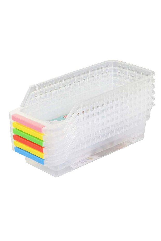 SKY-TOUCH 4-Piece Refrigerator Organizer Baskets – Assorted Colors for Fridge, Freezer & Storage