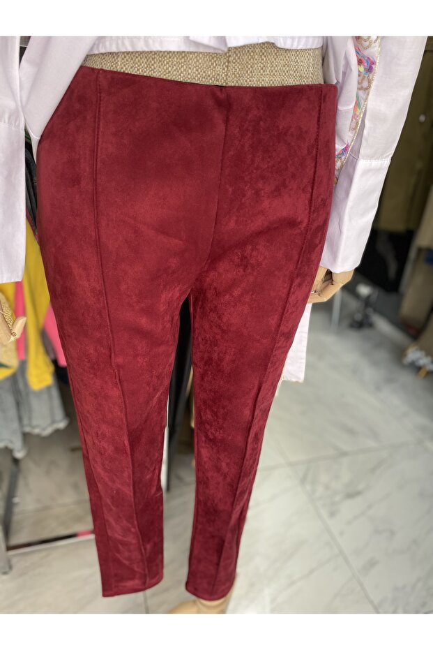 Süet tayt pantolon - 3