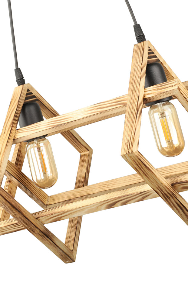 Pentora 2.Li Ahşap Avize - 3