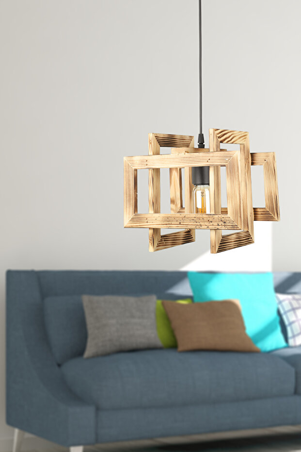 Ligna Tekli Ahşap Avize - 1