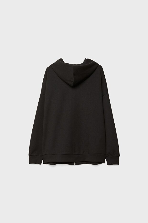 Oversize kapüşonlu sweatshirt - 7