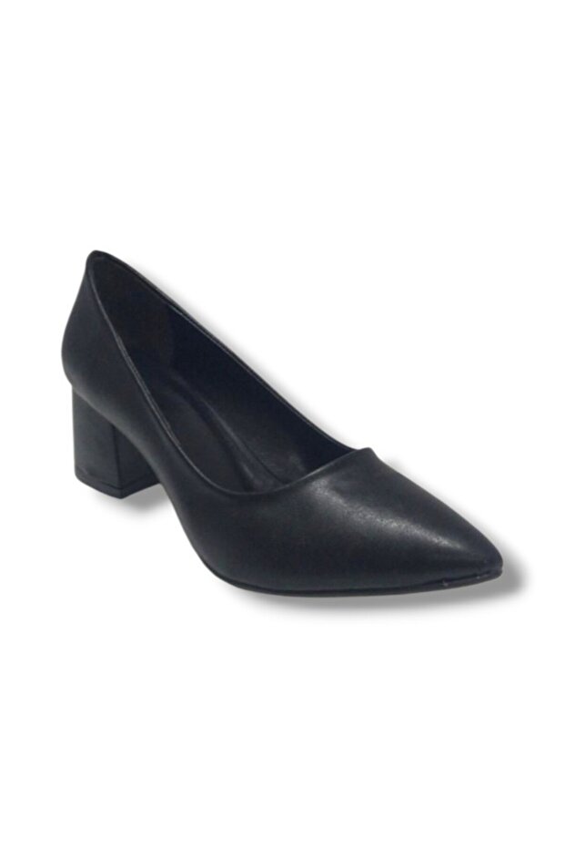 677-26 Skin Leather Square Heel Women's Shoes