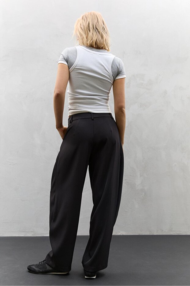 Çapraz belli smart pantolon - 4