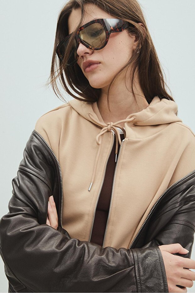 Oversize kapüşonlu sweatshirt - 2