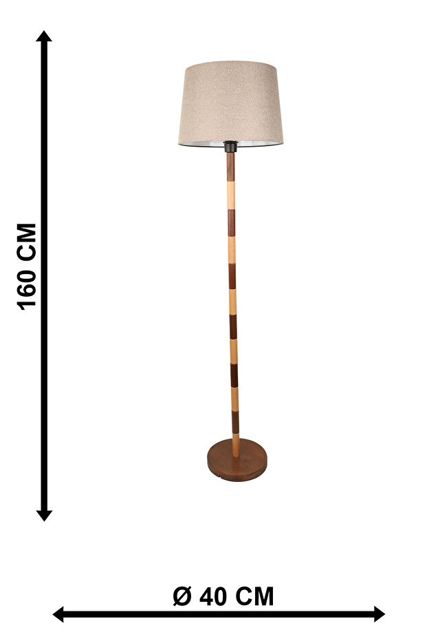 Solen Ahşap Lambader No:04 Hasır Şapka - 4