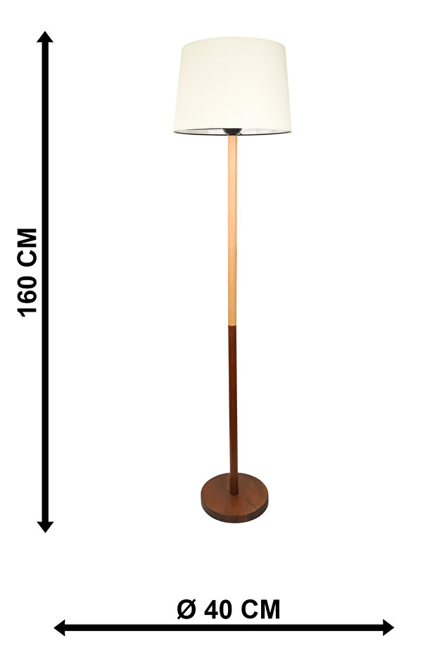 Solen Ahşap Lambader No:07 Krem Şapka - 4
