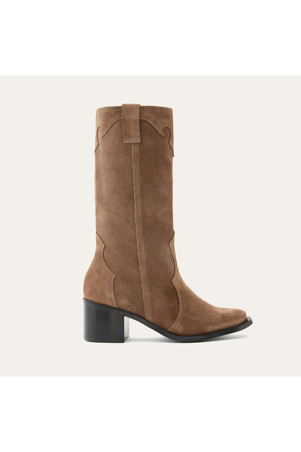 SÜET TOPUKLU KOVBOY ÇİZME - 2