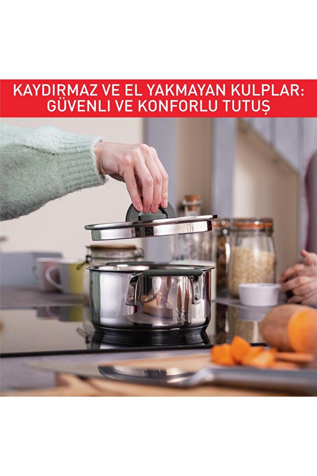 Optispace 8 Parça Çelik Tencere Seti - 3