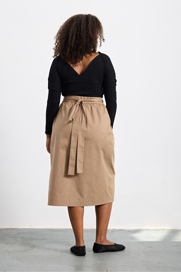 LEVE Anvelop Midi Etek Camel - 3