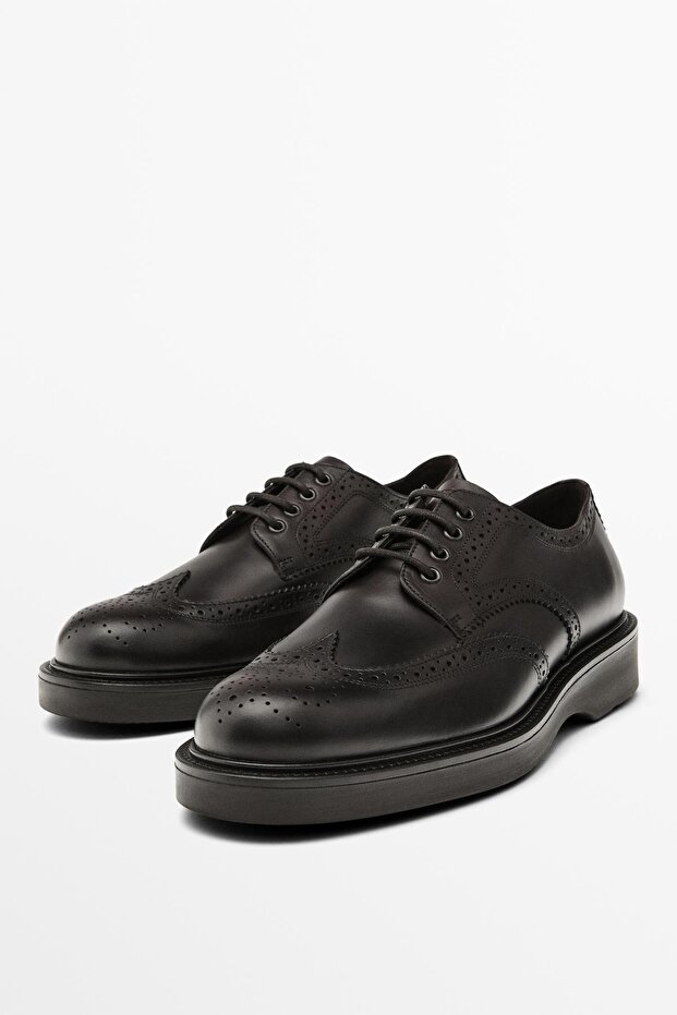 Nappa deri brogue ayakkabı - 2