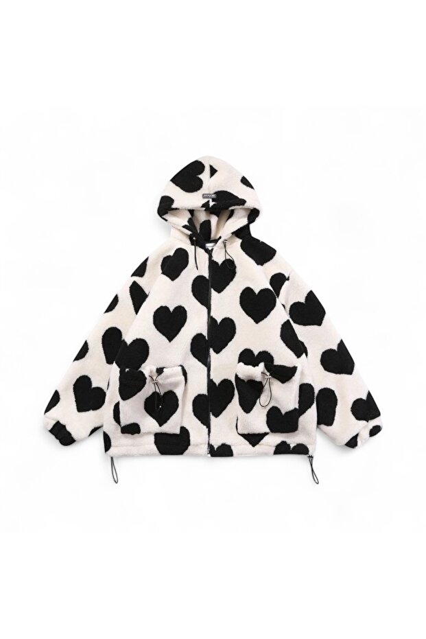 Kaput od flisa sa detaljima u obliku srca - 2