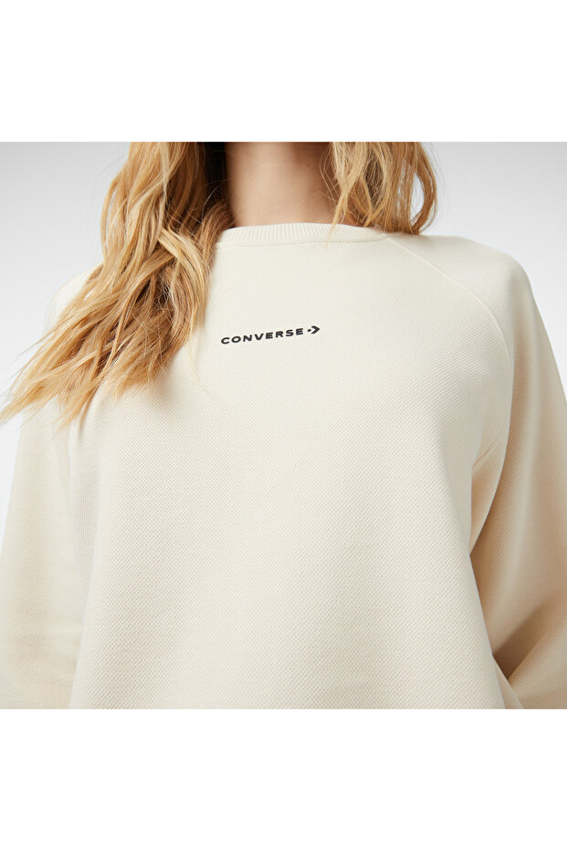 Kadın Krem Sweatshirt - 5