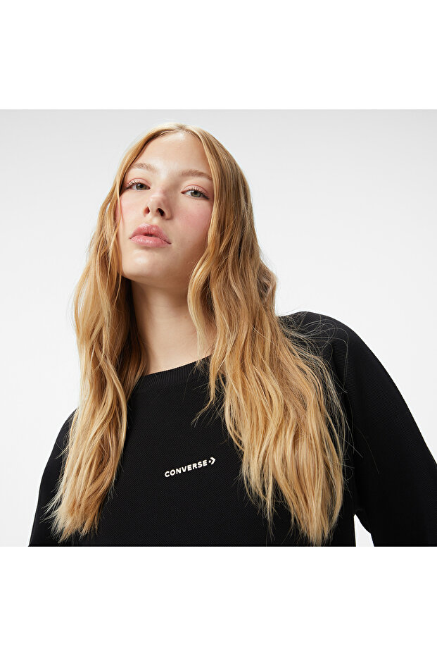 Kadın Siyah Sweatshirt - 4