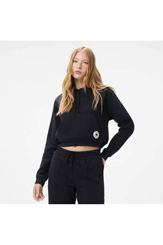 Kadın Siyah Sweatshirt - 1