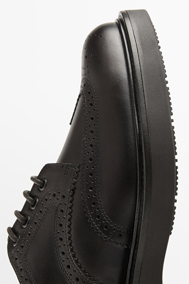 Nappa deri brogue ayakkabı - 5