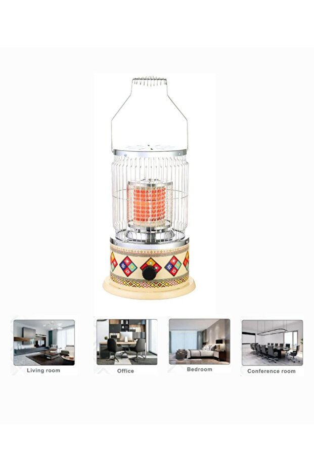 2000W energy-saving ceramic indoor electric heater with a modern and elegant design in beige. - 2