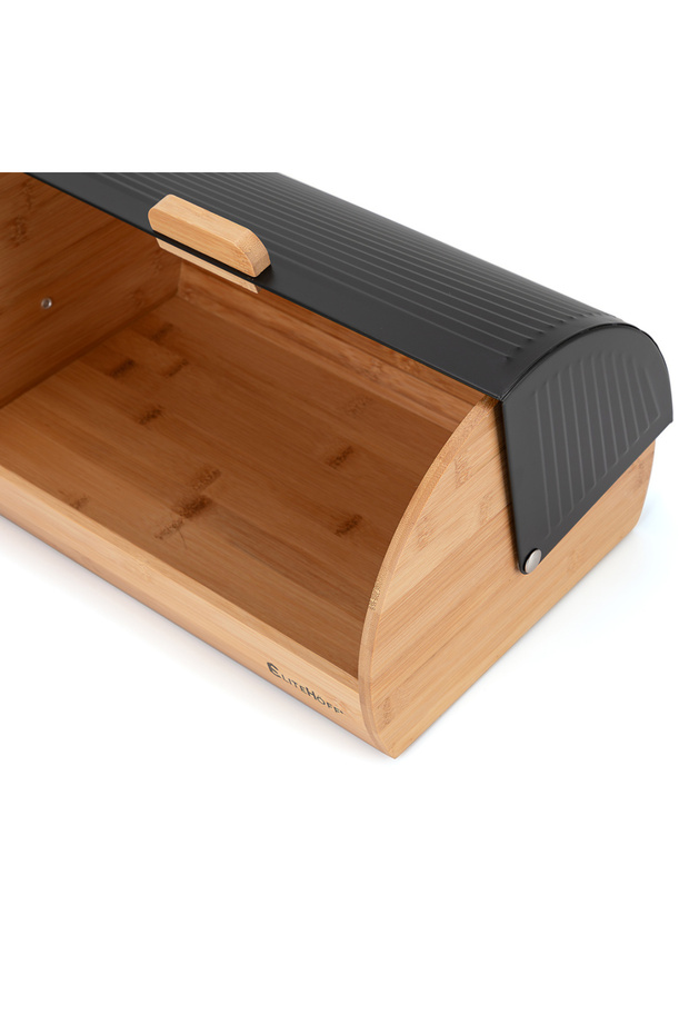 BAMBOO BREAD BOX BREAD CONTAINER E-6045 - 4