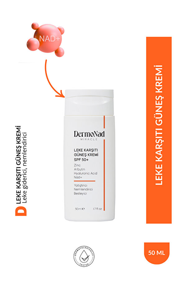 Sunscreen Anti-Blemish Spf 50+ (Nad+Arbutin, Zinc Hyaluronic Acid) 50 ml