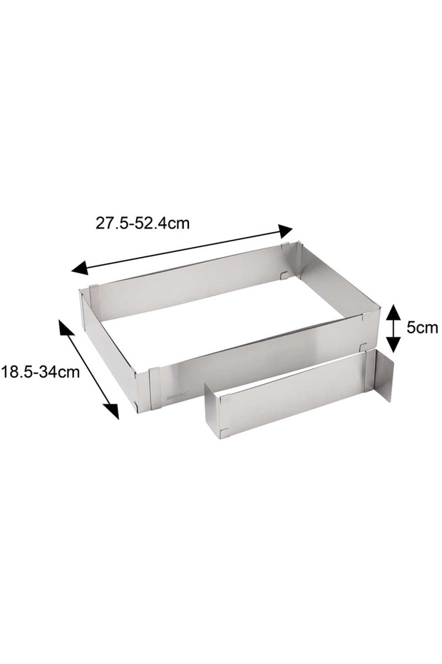 KINGHOFF KH-1907 RECTANGULAR ADJUSTABLE CAKE RIMS - 12
