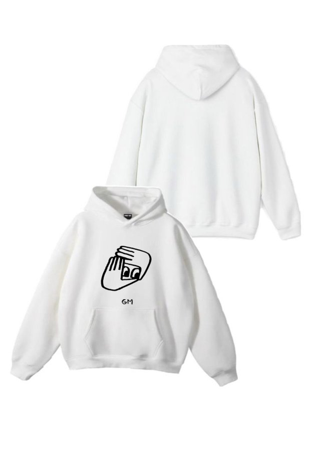 New Season G.M Printed 3-Ply Cotton Hooded Sweatshirt