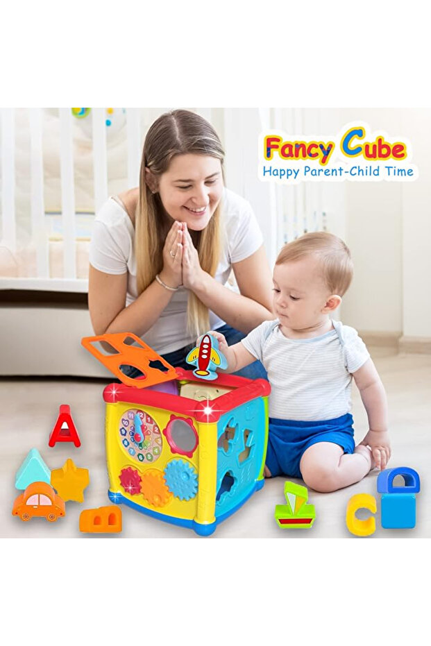 - لعبة تعليمية على شكل مكعب أنشطة للأطفال - متعددة الألوان - 2