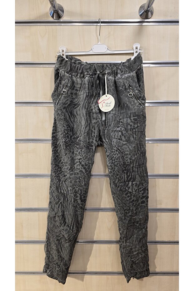 Pantolon Nubuk Görünümlü Amazon Desen - 1