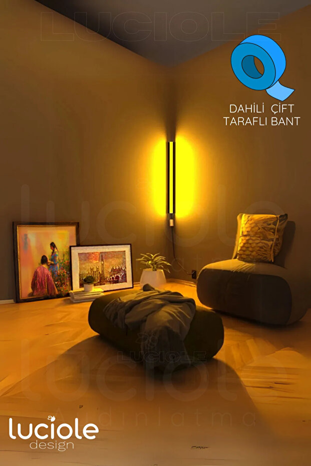 PartyLight RGB LED Işık – Sesle Senkron Renkli Kumandalı Gece Lambası / lambader - 4