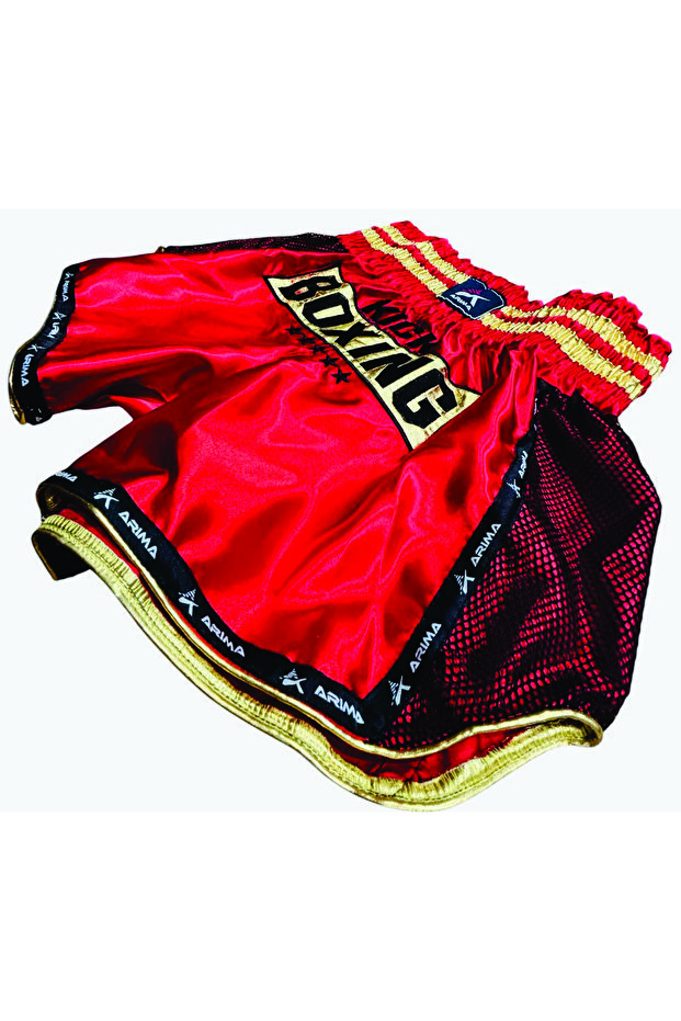 Kick Boks Şort & Kickboks Şortu & Kick Boks Maç Şortu & Kick Boks Kırmızı Şort Pro - 3