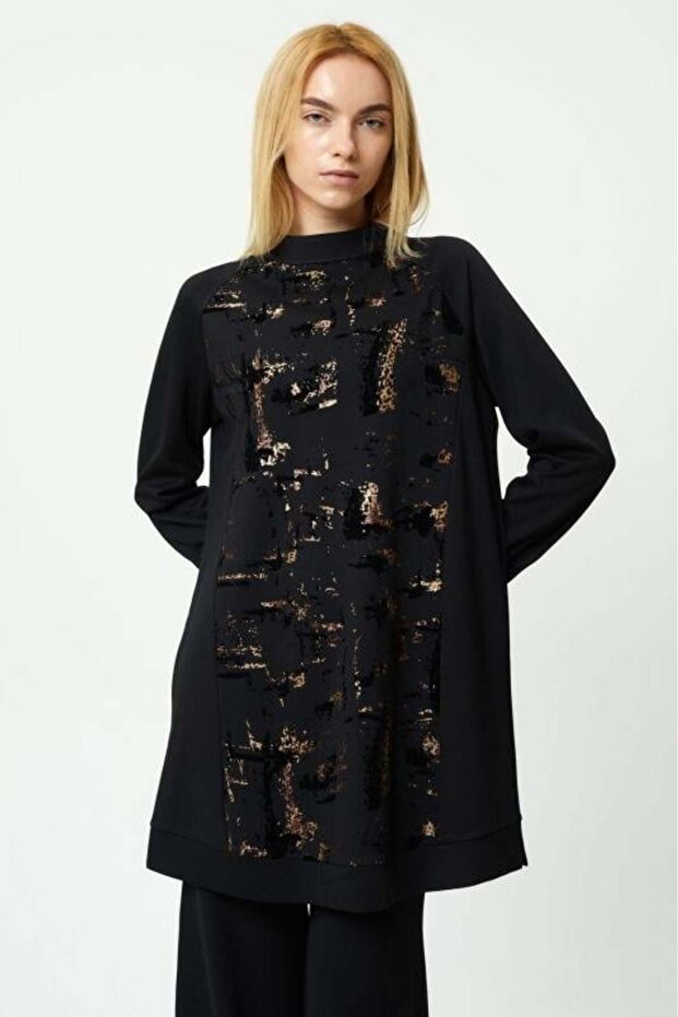 Basic Örme Tunik - Gold - 1