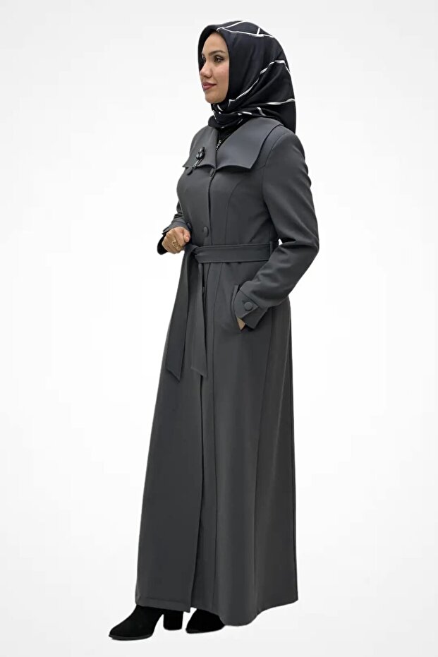 Broşlu Pardesü P900 - 2