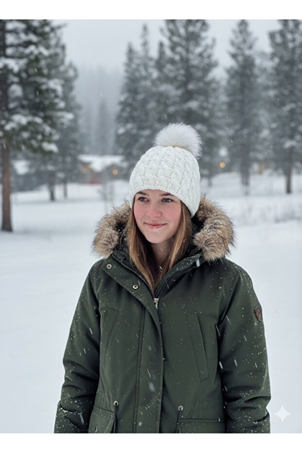 Ponponlu Kadın Bere - 1