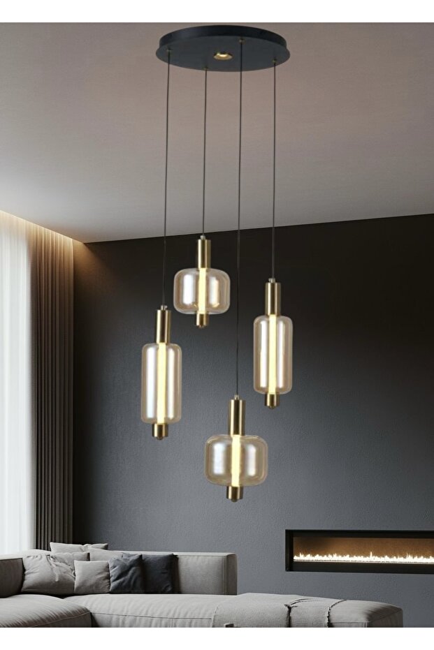 Candea Entegre Led Sarkıt 4lü Avize - 1